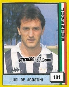 Sticker Luigi De Agostini - Il Grande Calcio 1990 n. 181 - Vallardi