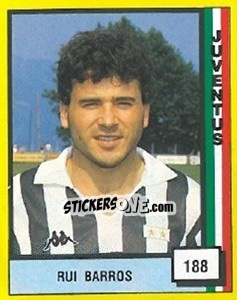 Figurina Rui Barros - Il Grande Calcio 1990 - Vallardi