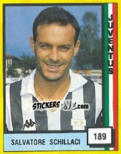 Sticker Salvatore Schillaci - Il Grande Calcio 1990 n. 189 - Vallardi