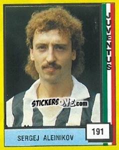 Sticker Sergej Aleinikov - Il Grande Calcio 1990 n. 191 - Vallardi