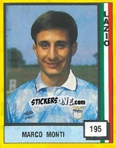 Figurina Marco Monti - Il Grande Calcio 1990 - Vallardi