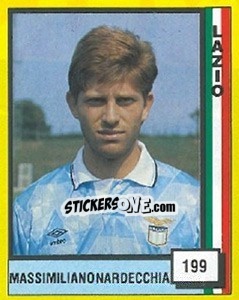 Figurina Massimilliano Nardecchia - Il Grande Calcio 1990 n. 199 - Vallardi