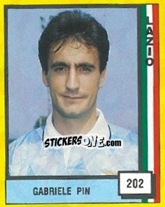 Sticker Gabriele Pin - Il Grande Calcio 1990 n. 202 - Vallardi