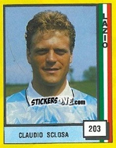 Sticker Claudio Sclosa - Il Grande Calcio 1990 n. 203 - Vallardi
