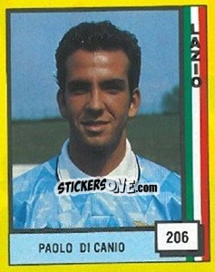Figurina Paolo Di Canio - Il Grande Calcio 1990 - Vallardi