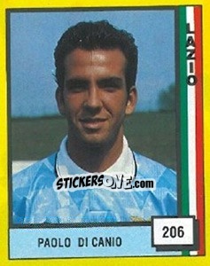 Sticker Paolo Di Canio - Il Grande Calcio 1990 n. 206 - Vallardi