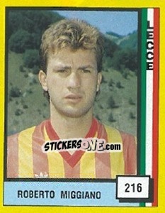 Sticker Roberto Miggiano - Il Grande Calcio 1990 n. 216 - Vallardi