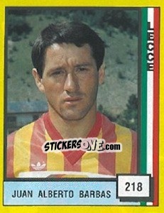 Sticker Juan Alberto Barbas - Il Grande Calcio 1990 n. 218 - Vallardi