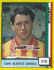 Sticker Juan Alberto Barbas - Il Grande Calcio 1990 - Vallardi