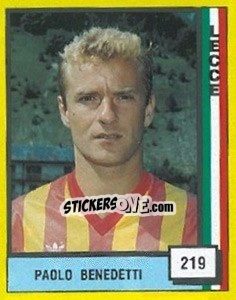 Sticker Paolo Benedetti - Il Grande Calcio 1990 n. 219 - Vallardi
