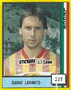 Sticker Dario Levanto - Il Grande Calcio 1990 n. 221 - Vallardi