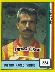 Figurina Pietro Paolo Virdis - Il Grande Calcio 1990 n. 224 - Vallardi