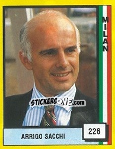 Cromo Arrigo Sacchi - Il Grande Calcio 1990 - Vallardi