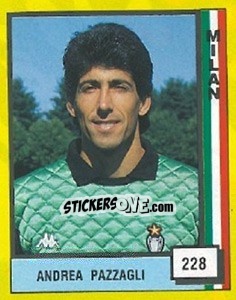 Figurina Andrea Pazzagli - Il Grande Calcio 1990 - Vallardi