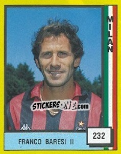 Sticker Franco Baresi II - Il Grande Calcio 1990 n. 232 - Vallardi