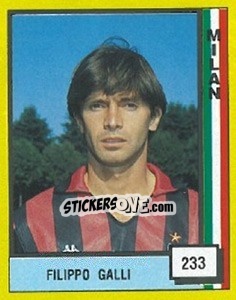 Sticker Filippo Galli - Il Grande Calcio 1990 n. 233 - Vallardi