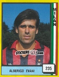 Sticker Alberto Evani - Il Grande Calcio 1990 n. 235 - Vallardi