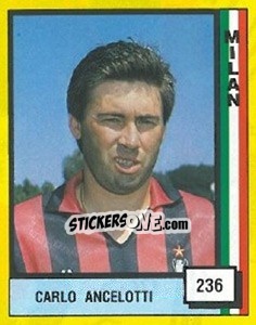 Sticker Carlo Ancelotti - Il Grande Calcio 1990 n. 236 - Vallardi