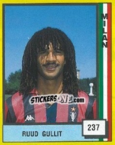 Sticker Ruud Gullit - Il Grande Calcio 1990 n. 237 - Vallardi