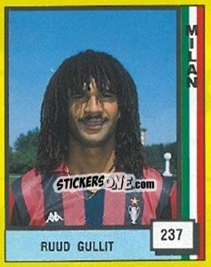 Cromo Ruud Gullit - Il Grande Calcio 1990 - Vallardi