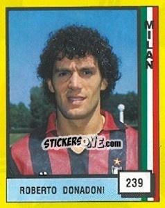 Figurina Roberto Donadoni - Il Grande Calcio 1990 - Vallardi