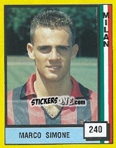 Sticker Marco Simone - Il Grande Calcio 1990 n. 240 - Vallardi