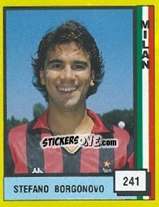 Cromo Stefano Borgonovo - Il Grande Calcio 1990 - Vallardi