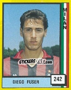 Sticker Diego Fuser - Il Grande Calcio 1990 n. 242 - Vallardi