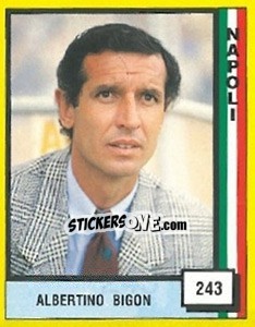 Figurina Alberto Bigon - Il Grande Calcio 1990 - Vallardi