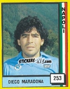 Sticker Diego Maradona - Il Grande Calcio 1990 n. 253 - Vallardi