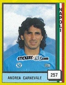 Sticker Andrea Carnevale - Il Grande Calcio 1990 n. 257 - Vallardi