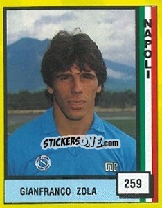 Cromo Gianfranco Zola - Il Grande Calcio 1990 - Vallardi