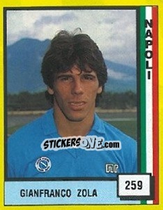 Figurina Gianfranco Zola - Il Grande Calcio 1990 - Vallardi