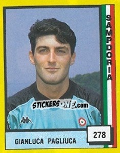 Figurina Gianluca Pagliuca - Il Grande Calcio 1990 - Vallardi