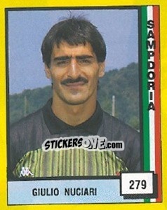 Figurina Giulio Nuciari - Il Grande Calcio 1990 - Vallardi