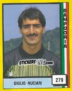 Sticker Giulio Nuciari - Il Grande Calcio 1990 n. 279 - Vallardi