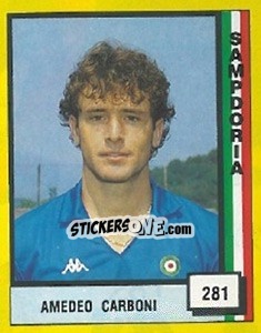 Sticker Amedeo Carboni - Il Grande Calcio 1990 n. 281 - Vallardi