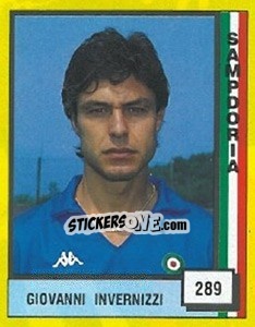 Sticker Giovanni Invernizzi - Il Grande Calcio 1990 n. 289 - Vallardi
