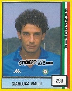 Figurina Gianluca Vialli - Il Grande Calcio 1990 - Vallardi