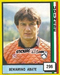 Sticker Beniamino Abate - Il Grande Calcio 1990 n. 296 - Vallardi