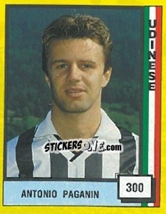 Sticker Antonio Paganin - Il Grande Calcio 1990 n. 300 - Vallardi