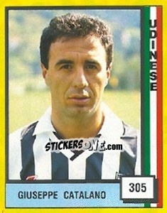 Cromo Giuseppe Catalano - Il Grande Calcio 1990 n. 305 - Vallardi