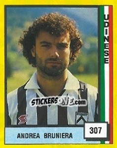 Sticker Andrea Bruniera - Il Grande Calcio 1990 n. 307 - Vallardi