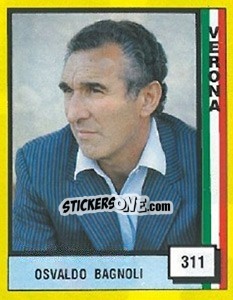 Sticker Osvaldo Bagnoli - Il Grande Calcio 1990 n. 311 - Vallardi