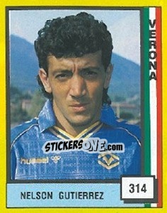 Sticker Nelson Gutierrez - Il Grande Calcio 1990 n. 314 - Vallardi
