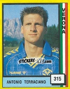 Sticker Antonio Terraciano - Il Grande Calcio 1990 n. 315 - Vallardi