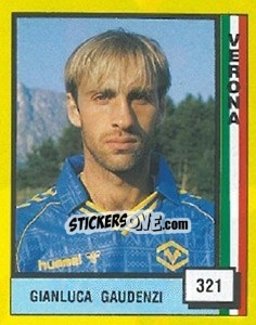 Figurina Gianluca Gaudenzi - Il Grande Calcio 1990 - Vallardi