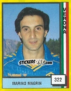 Sticker Marino Magrin - Il Grande Calcio 1990 n. 322 - Vallardi