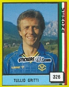Sticker Tullio Gritti - Il Grande Calcio 1990 - Vallardi