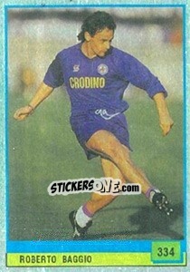 Sticker Roberto Baggio - Il Grande Calcio 1990 n. 334 - Vallardi
